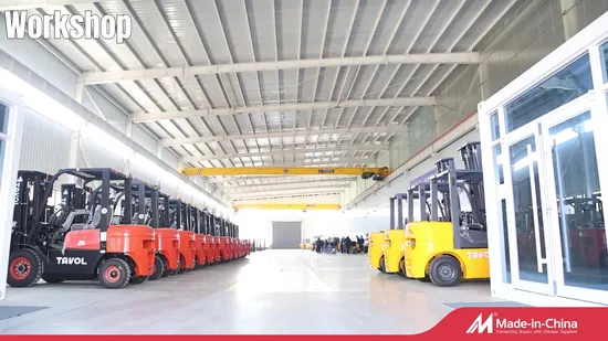 Carrello elevatore diesel a quattro ruote da 3 m, 4,5 m, 5 m, 5,5 m, 6 m, montante per container triplo, 3 tonnellate, 5 tonnellate