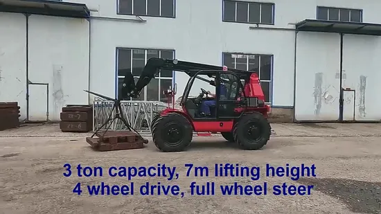 CE 3 Ton 7m Reach Telehandler Forklift High Load Capacity Extended Boom 
