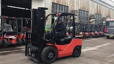 Carrello elevatore a gas GPL da 2,5 tonnellate, 2500 kg, carrello elevatore a doppio carburante GPL/benzina