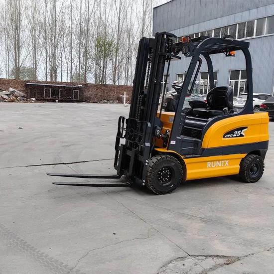 Carrello elevatore a batteria al litio ad alta tensione Runtx da 3000 kg e 5 tonnellate con montante per container e traslatore laterale