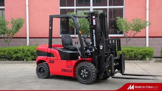 Carrello elevatore diesel da 3 tonnellate con trasmissione automatica/idraulica/meccanica di alta qualità con morsetti per carta personalizzabili
